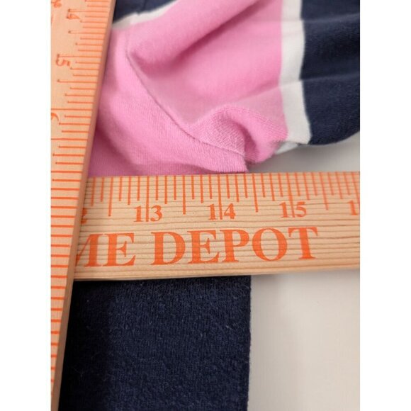Ralph Lauren Stripe Rugby Polo Dress Girls Size Large Pink Navy Blue Embroidered - Picture 8 of 9